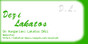 dezi lakatos business card