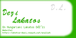 dezi lakatos business card